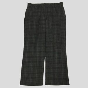 Dressbarn Grey Plaid Dress Pants Womens Plus 14W Straight Leg Office Trousers